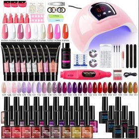 Limegirl Gel Nail Polish Kit with U V Light 18LED NailDryer (Color: LH12-04-PDD)